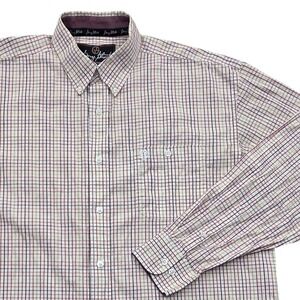 Wrangler George Strait Plaid Western Button Down Shirt MGSR262 White Red Mens XL